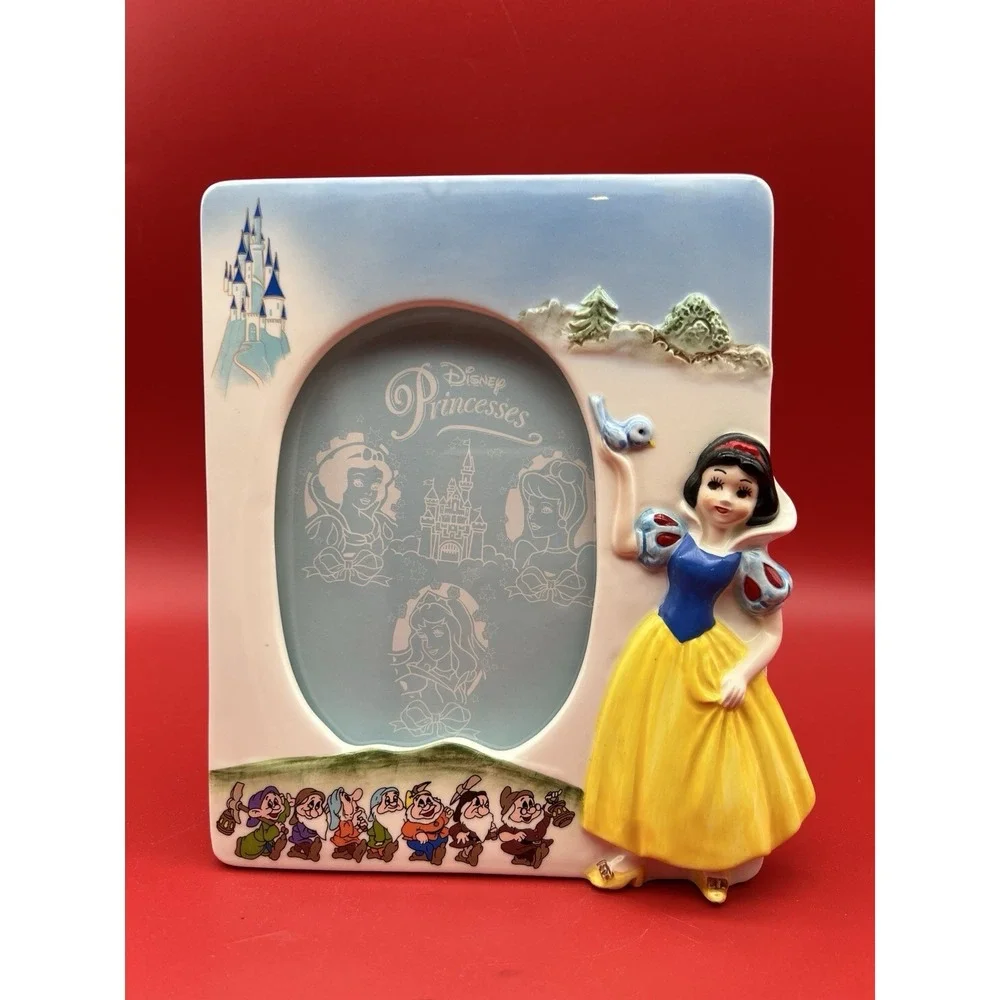 Vintage Disney Snow White Porcelain Photo Frame